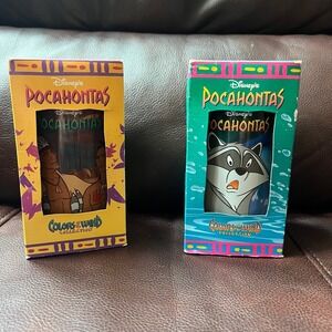 Burger King Pocahontas Cups- Powhatan/Kocoum & Meeko/Flit